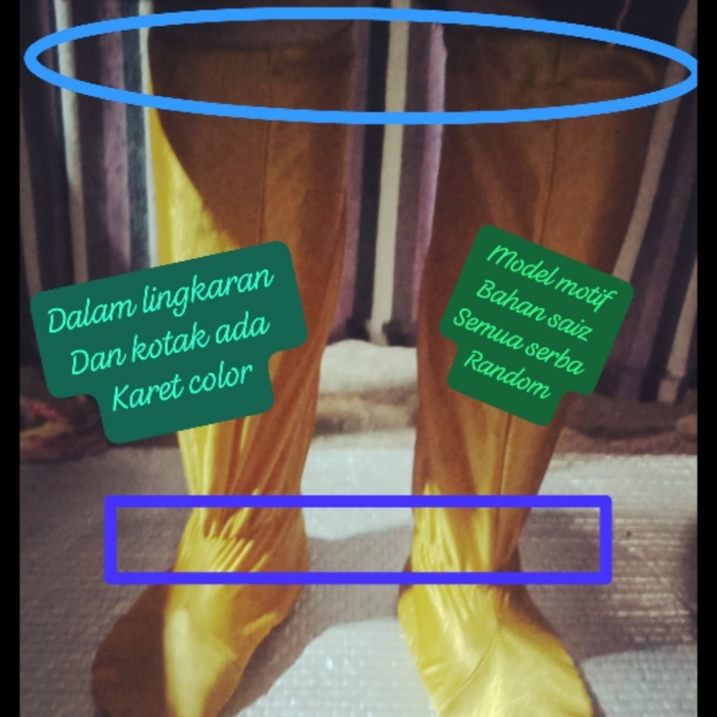 kaos kaki color sepatu sawah anti keong Random COD