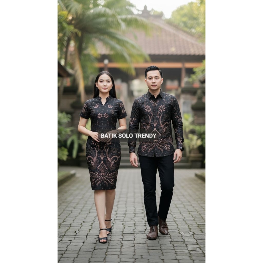 Batik Solo Trendy - Batik Sarimbit Mayangsari //Batik Couple  // Tunik Batik Lapis furing kain halus
