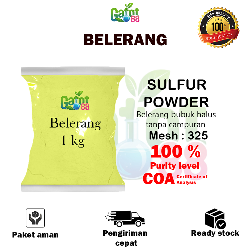 belerang bubuk Halus 1kg / Sulfur Powder / Belerang Powder / Belerang asli / Murah