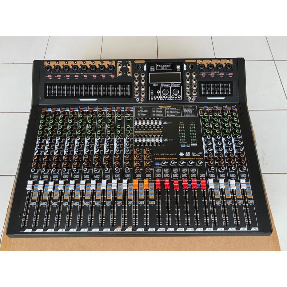 Mixer audio Soundcraft TGD 16 / TGD16 - 16 chanel 12 mono + 4 stereo usb bluetooth 99 efek dsp