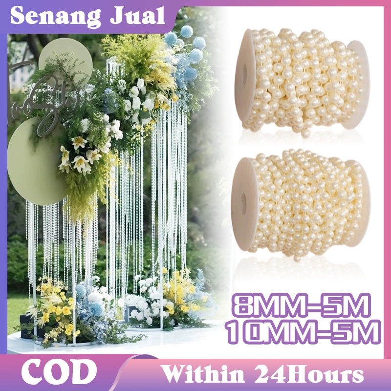 5M Aksesoris Mutiara Manik Hiasan Pernikahan Pesta DIY Dekorasi Rumah
