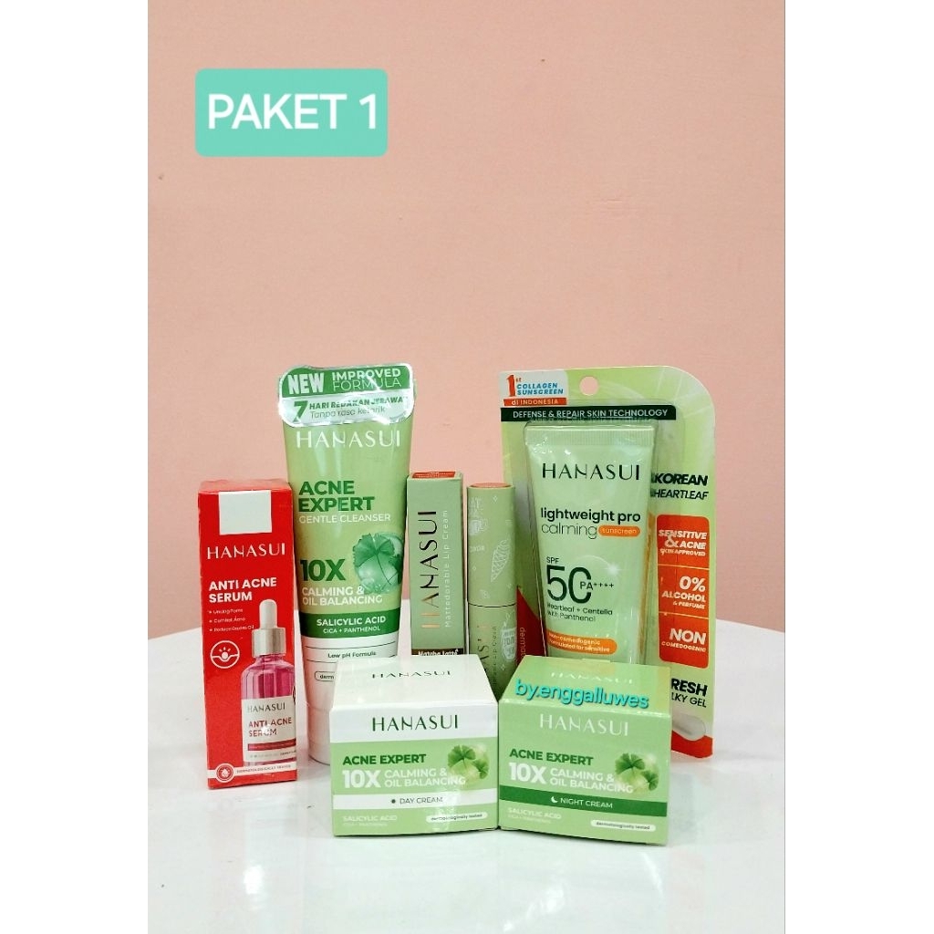 PAKET SKINCARE HANASUI UNTUK KULIT BERJERAWAT/HANASUI SKINCARE ACNE