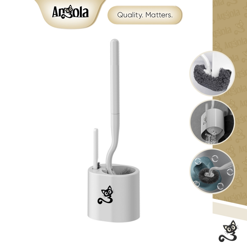 ANGOLA Sikat Toilet 2IN1 D49A Toilet Brush Alat Pembersih Kamar Mandi 2 in 1