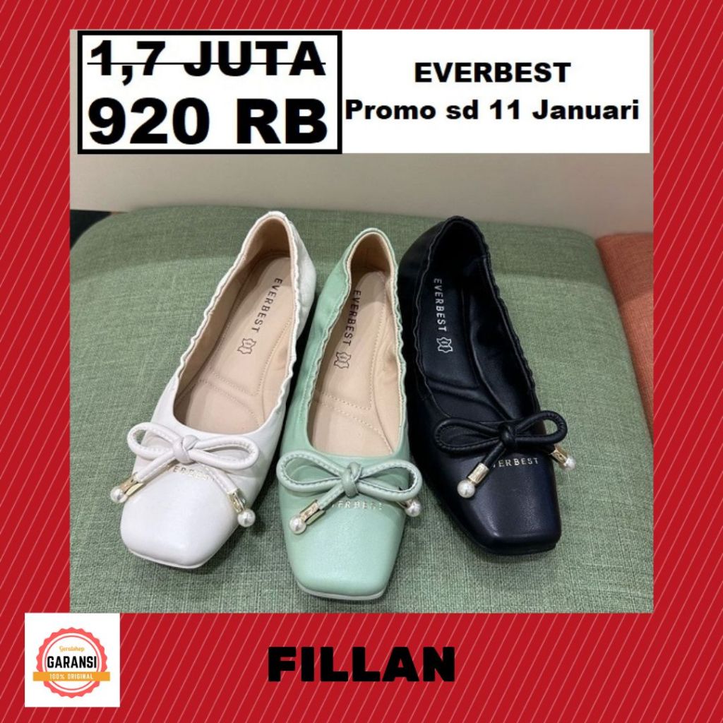 Sepatu flat shoes EVERBEST seri FILLAN 100% ORIGINAL SALE
