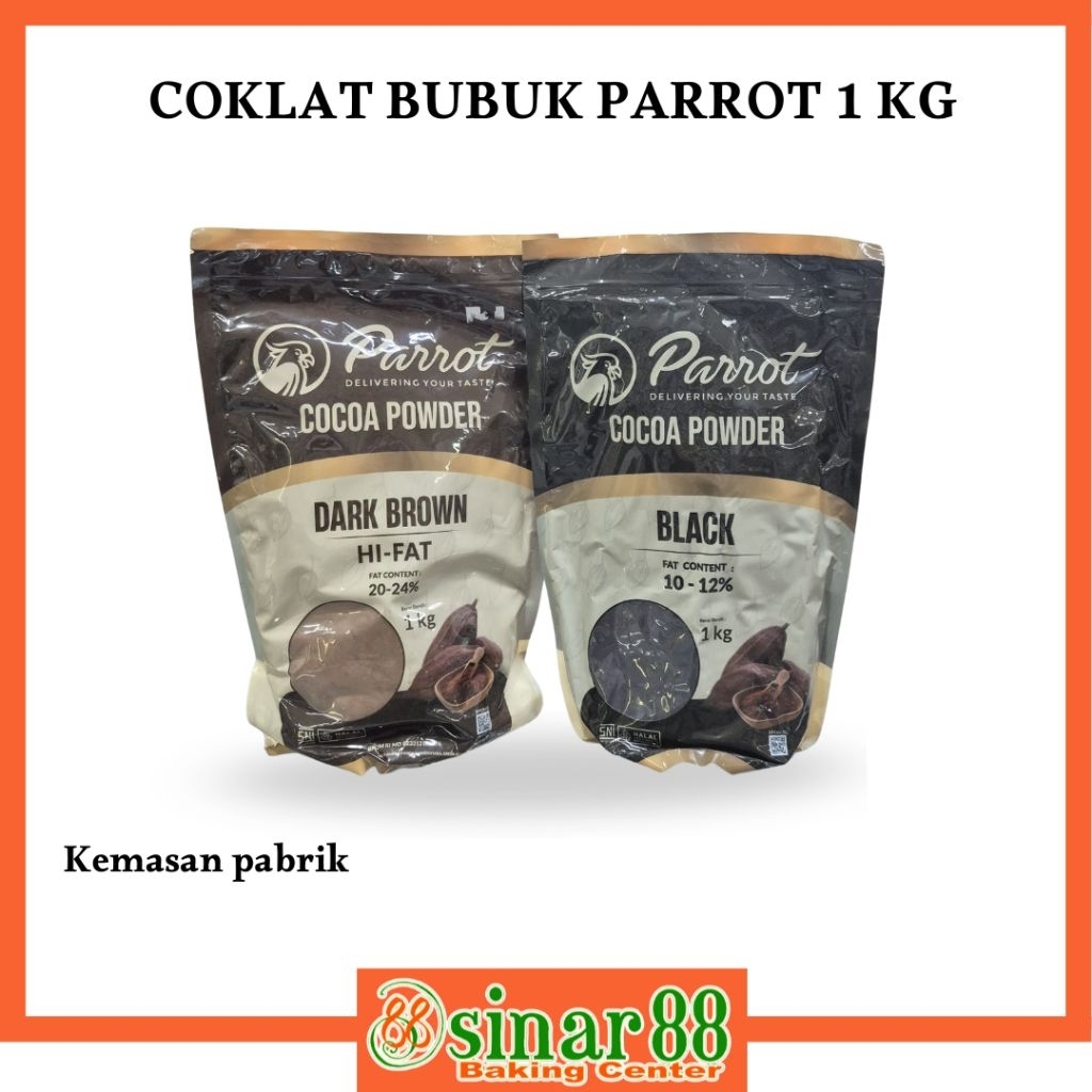 COKLAT BUBUK PARROT 1KG ( BLACK & BROWN )