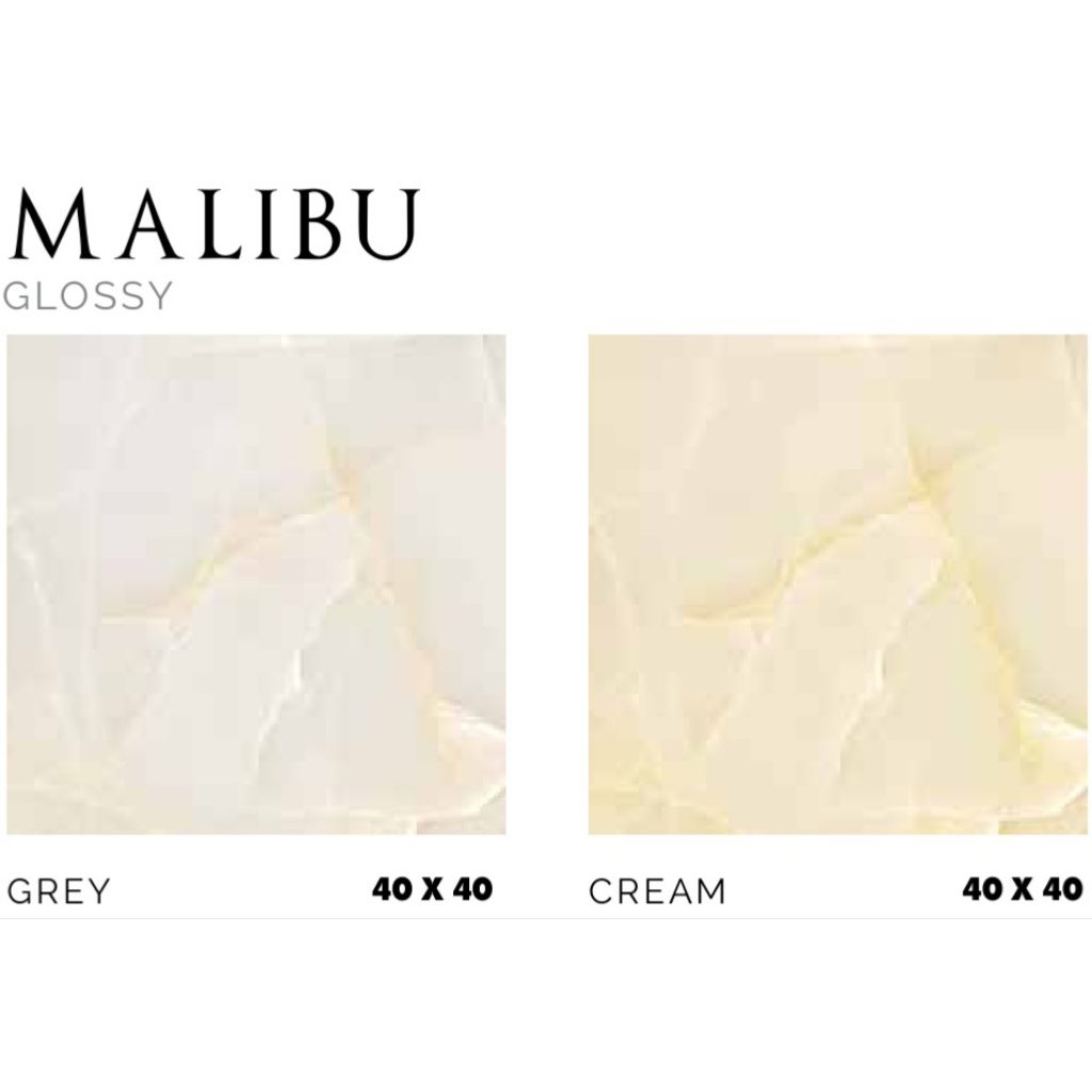 Keramik Merk Asia Tile Malibu Cream/Grey ukuran 40x40 cm tekstur Glossy