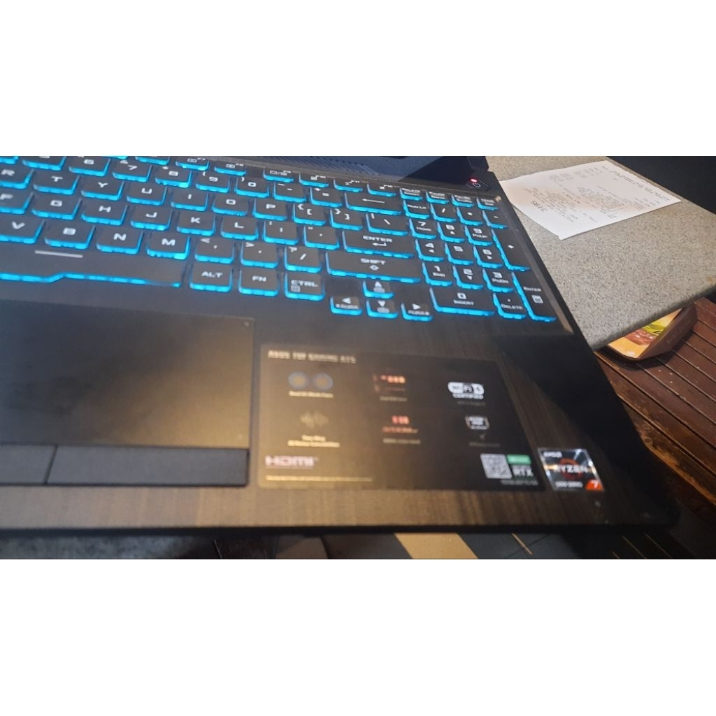 Asus TUf  A15 FA 506Qm  ,Ryzen 7 5800H ,ram 16gb,SSD 512GB , RTX 3060 .RGB