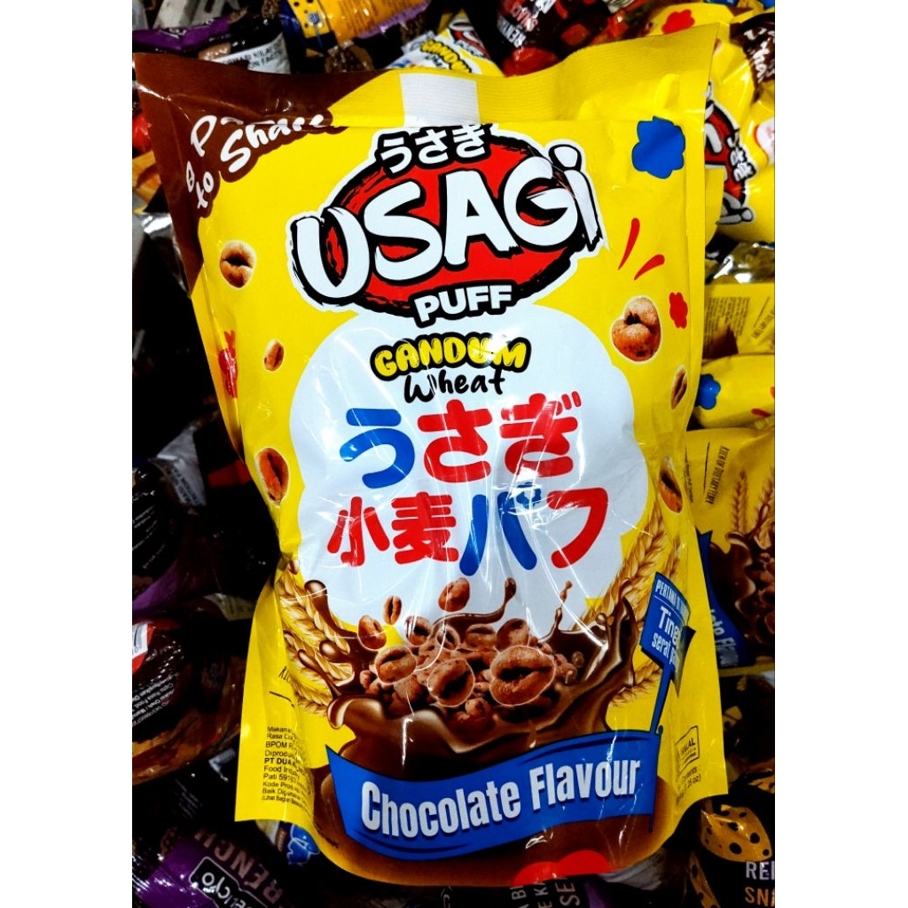 usagi puff gandum coklat 8x8gr share pack