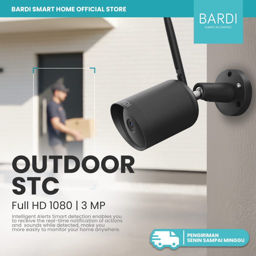 BARDI Smart Outdoor STC IP Camera CCTV Wifi IoT Home Automation + Micro SD
