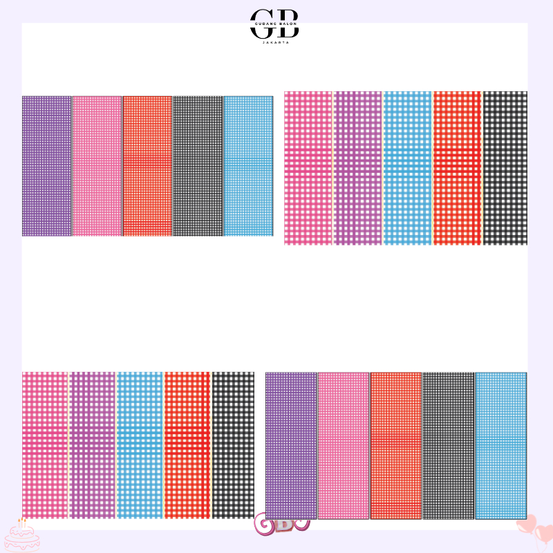 GBJ - Kertas Kado Motif Kotak / Bungkus Kado Doff Wrapping Paper
