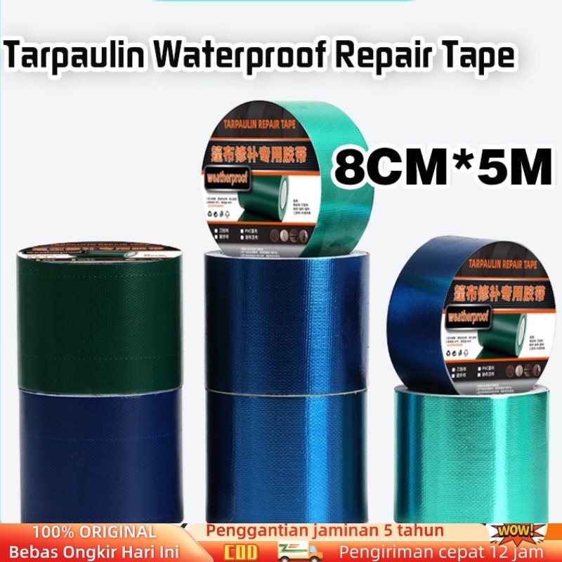 Lakban Terpal Waterproof Repair Tarpaulin Tape Canopy Truk Tenda / Tarpaulin Repair Tape Waterproof