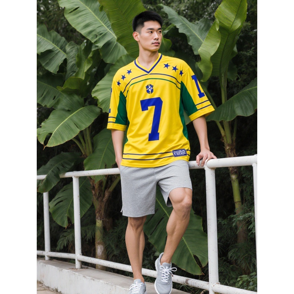 JERSEY BRAZIL RETRO STREETWEAR STYLE VINTAGE