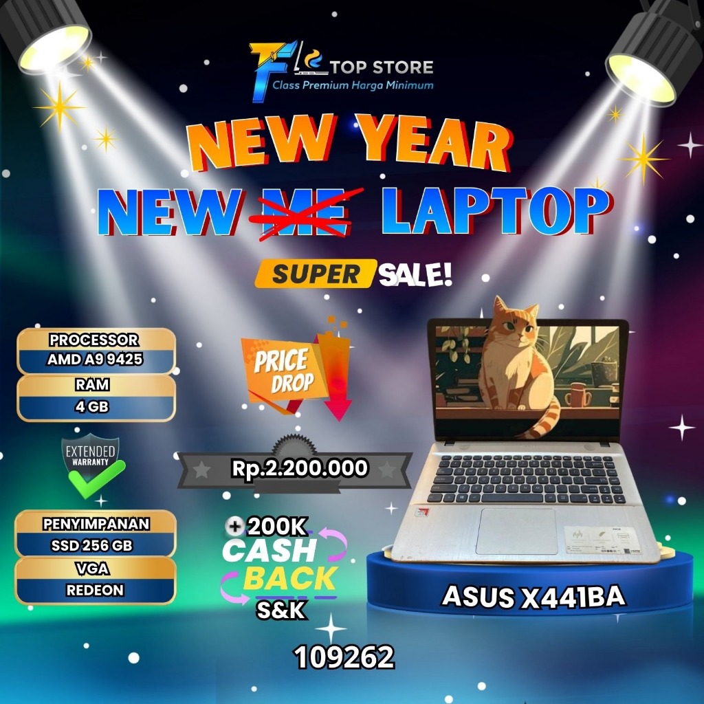 LAPTOP ASUS X441BA | AMD A9-9425 | RAM 4GB | SSD 256GB