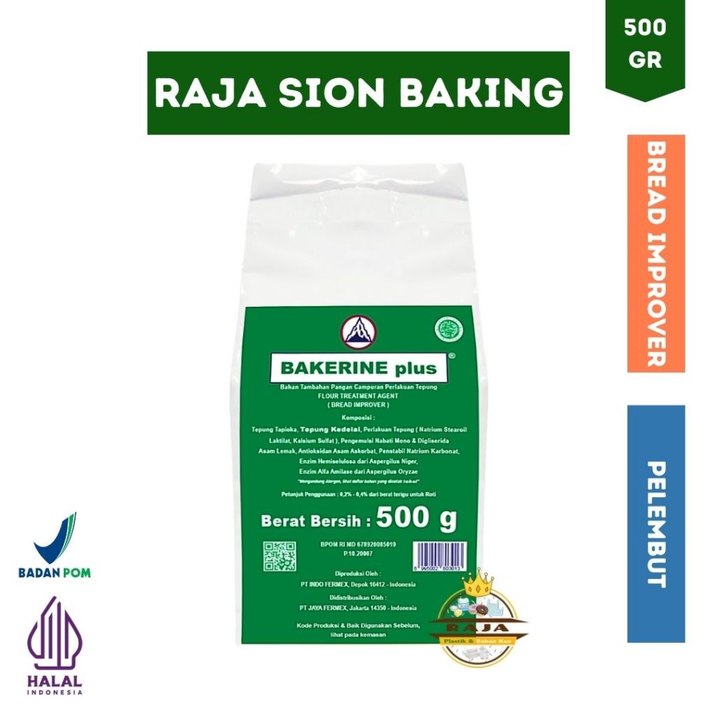 BAKERINE PLUS Bread Improver 500gr / Pelembut Roti / Pengempuk Donat