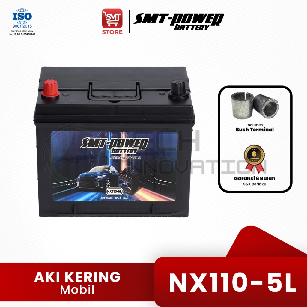 Aki Mobil Kering SMT Power NX110-5L 12V 70Ah Baterai Bebas Perawatan