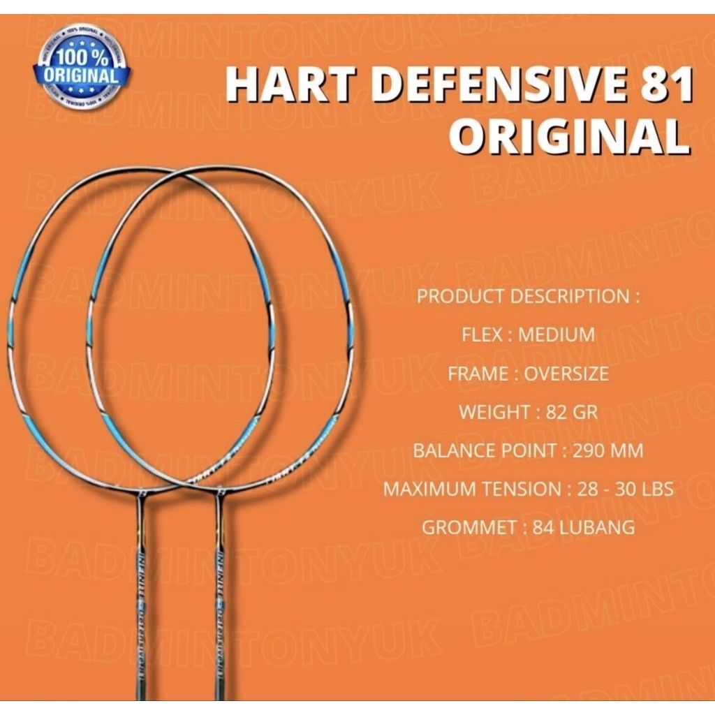 Raket Badminton Hart Defensive 81 Original