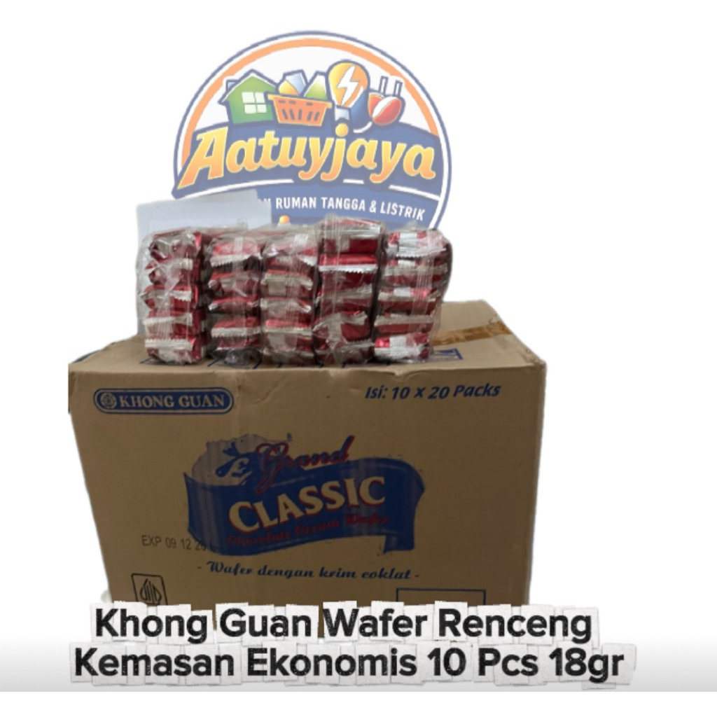 Khong Guan Wafer Renceng Kemasan Ekonomis 10 Pcs 18gr