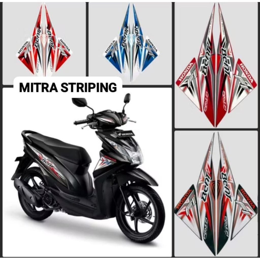 STIKER STRIPING  MOTOR HONDA BEAT FI TAHUN 2015  LIS  STIKER SUDAH DI CUTTING / POTONG