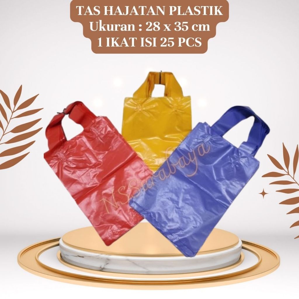 Tas Hajatan Plastik 20x28 / 25x30 / 28x35 / Kantong Plastik Softhandle Warna Warni