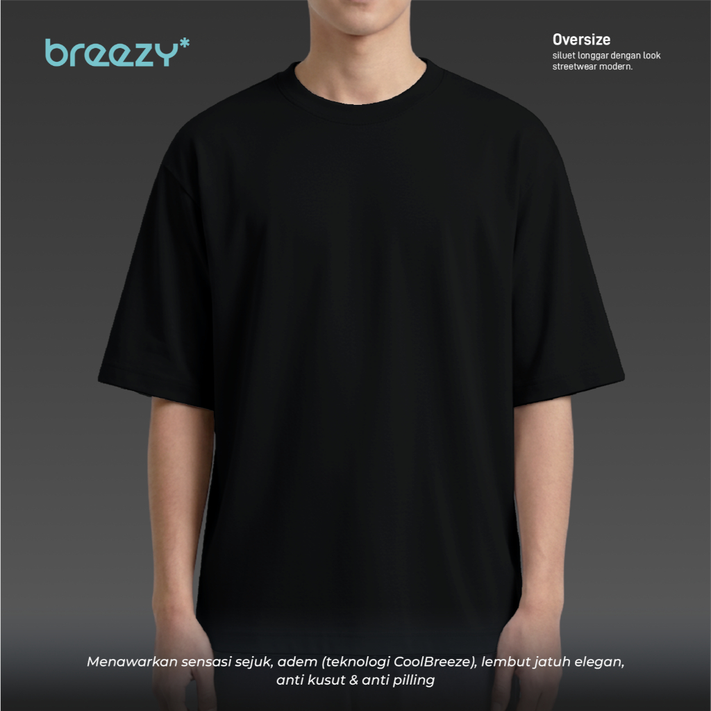 BREEZY Kaos T-Shirt Oversize Danbowl 210 RWDMAN | Black Color