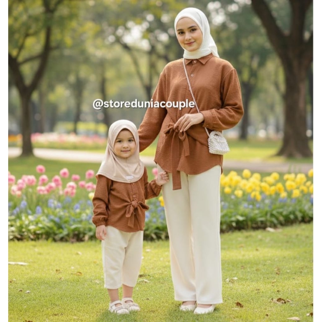 Mona Couple Ibu Dan Anak Perempuan / Baju Couple Ibu Dan Anak Perempuan / Blouse Couple Ibu Anak Per