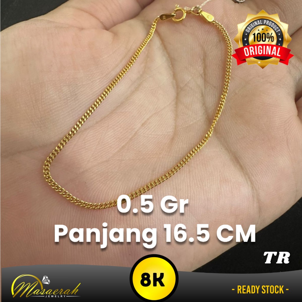 Gelang Emas 8K - Toko Emas Gajah Saerah - 0.5 Gram