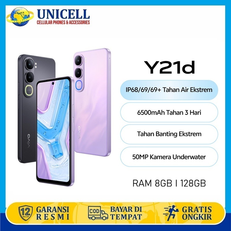 Vivo Y21D RAM 8/128GB Garansi Resmi