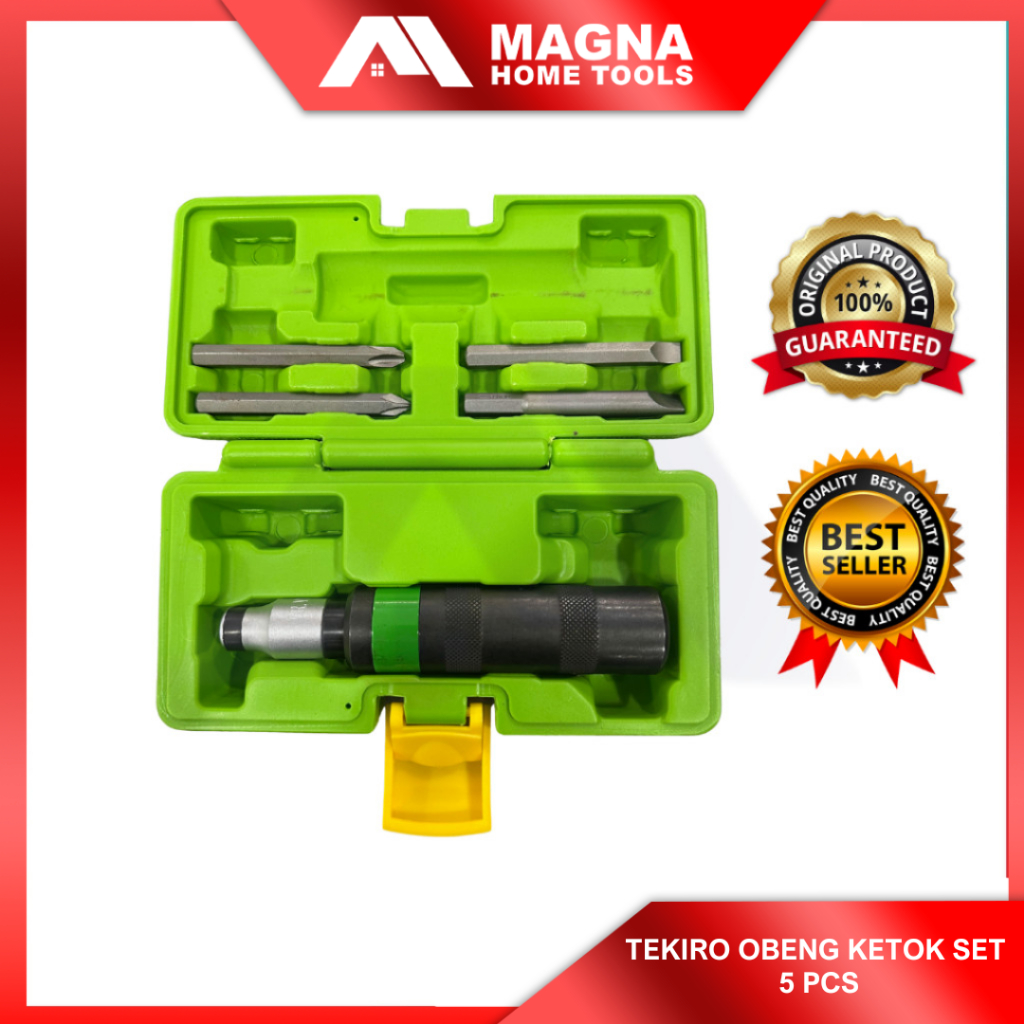 TEKIRO OBENG KETOK SET  BOX 5PCS / TEKIRO OBENG KETOK SET 5 PCS IMPACT DRIVER SCREWDRIVER /