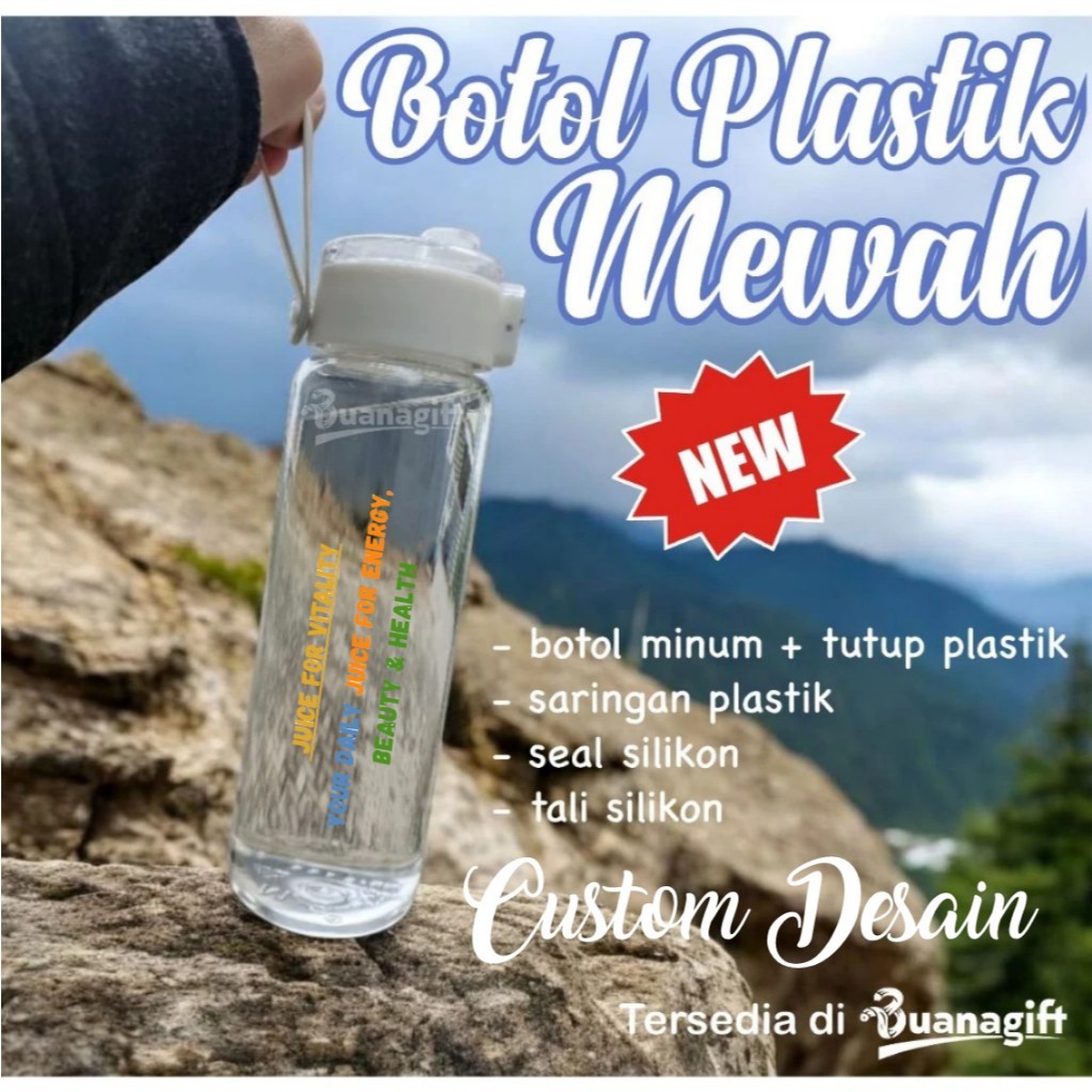 Botol Minum Aesthetic Polos Plastik Tumbler Cetak Nama Warna Minum Lucu Korea Botol Minum Anak Bpa F