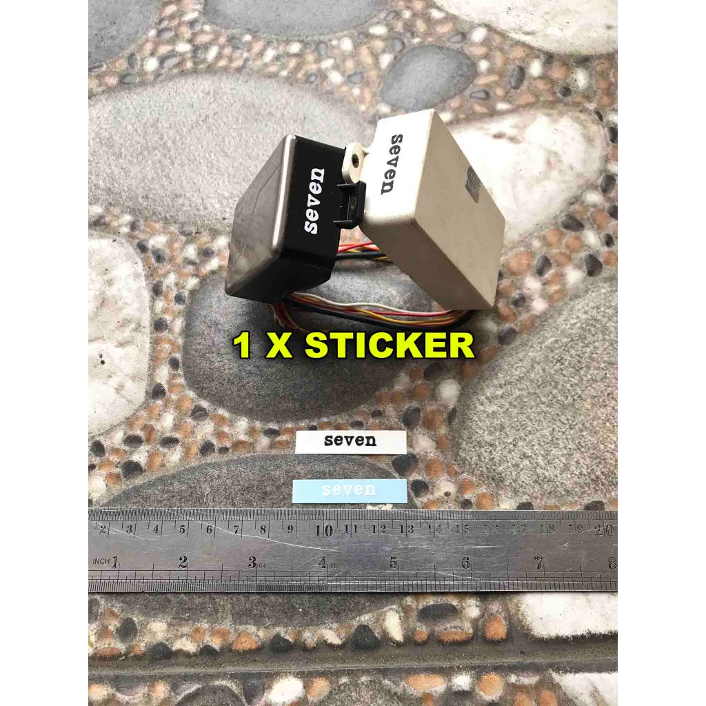 Sticker Tulisan Seven For Cover Pickup Gitar Seymour Duncan Mick Thomson Ibanez Logo