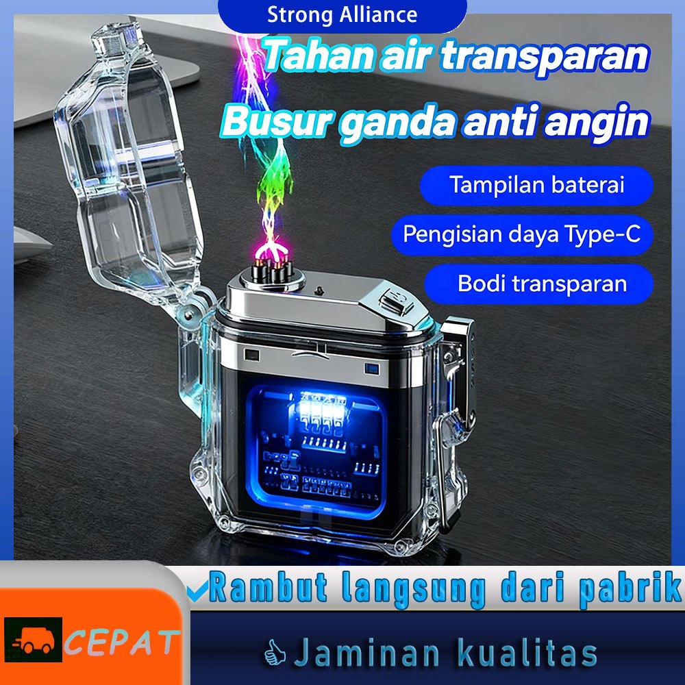 Pemantik pulsa elektronik Dengan Desain Pulsasi Yang Tinggi Korek api tahan angin Hadiah artistik