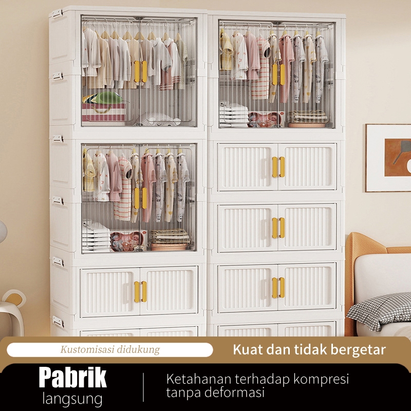 (COD)  Lemari bayi Plastik Lemari Baju Bayi Anak Aesthetic Minimalis Portable