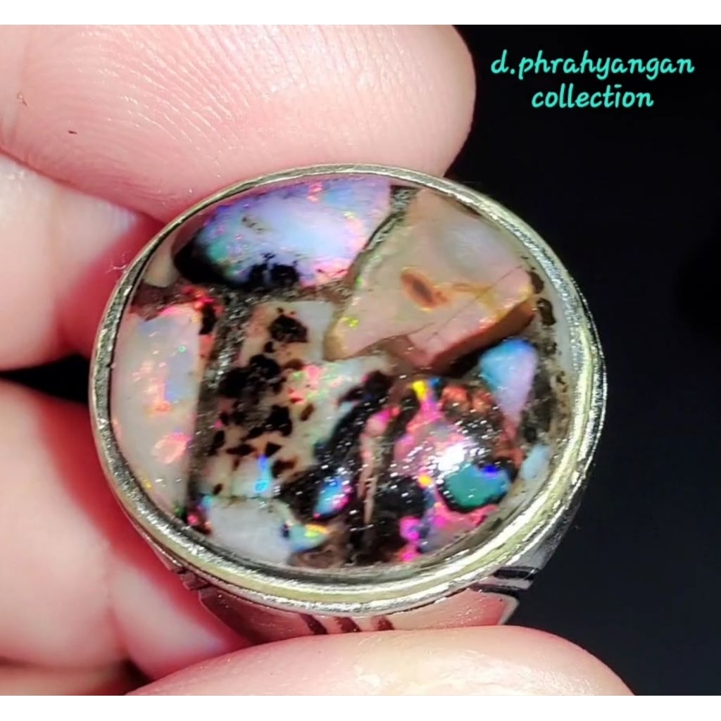 cincin black opal kalimaya toktok asli Banten