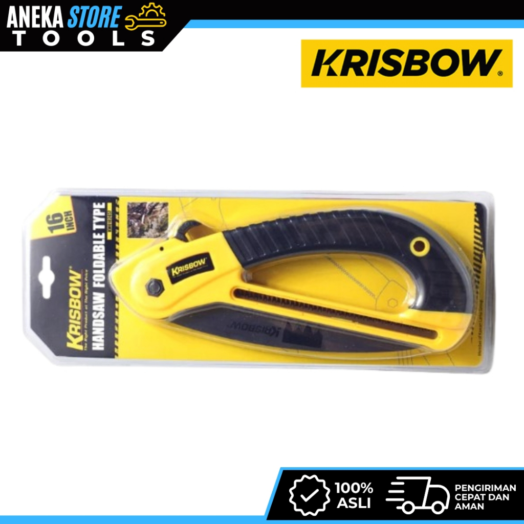Krisbow Handsaw Gergaji Tangan Lipat Foldable 16 Inchi