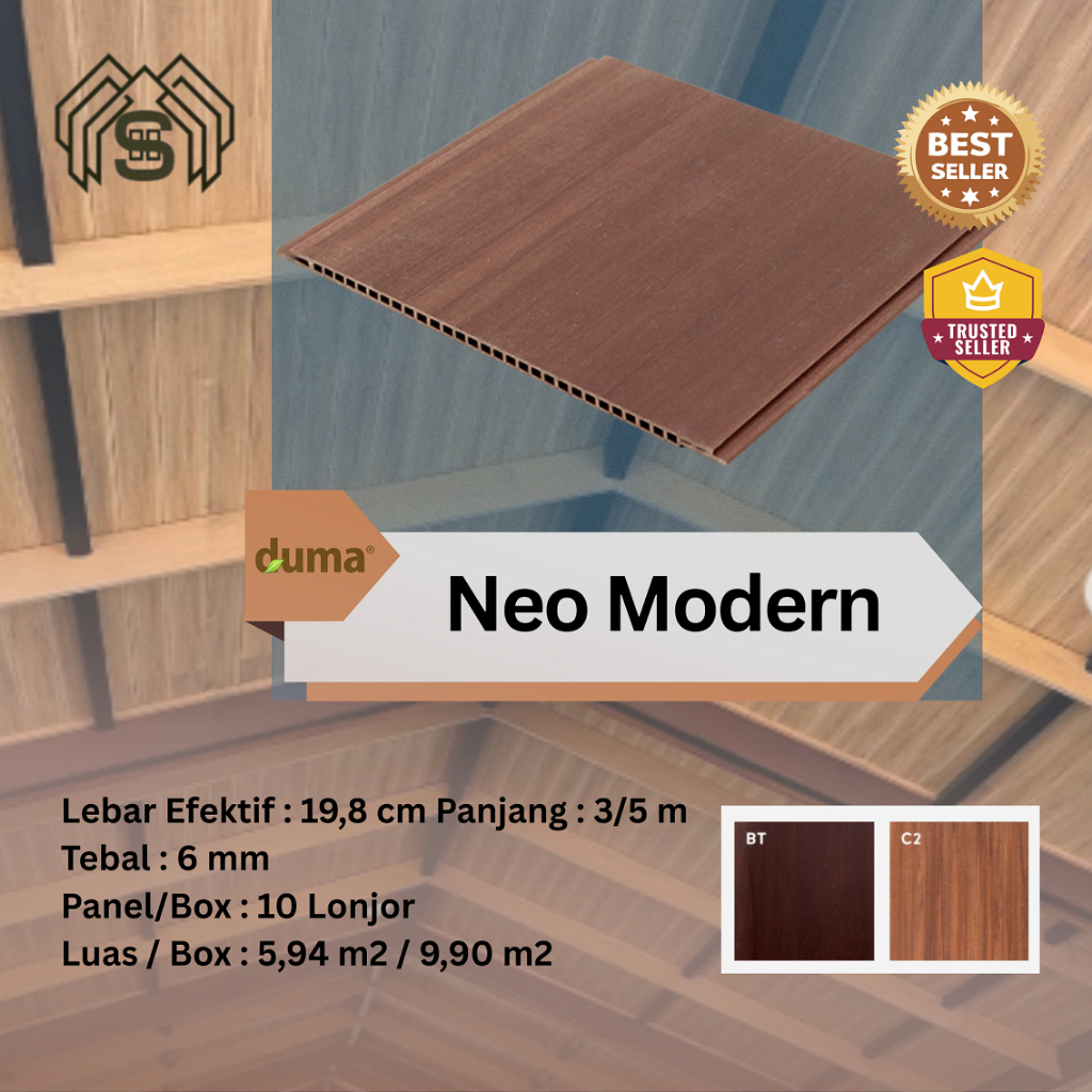 Duma Neo Modern WPC - Panel plafon dan dinding