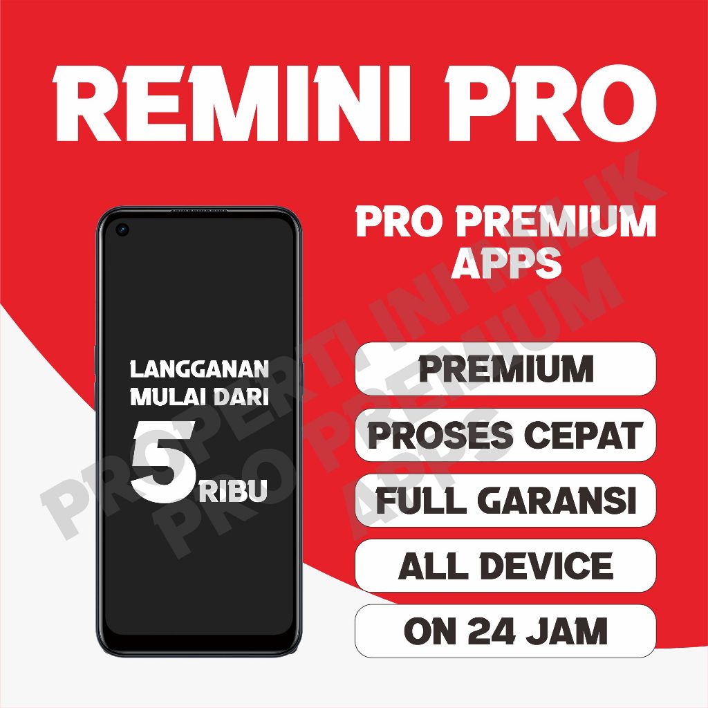 PROMO REMINI AI FOTO TERBARU PRO BERGARANSI