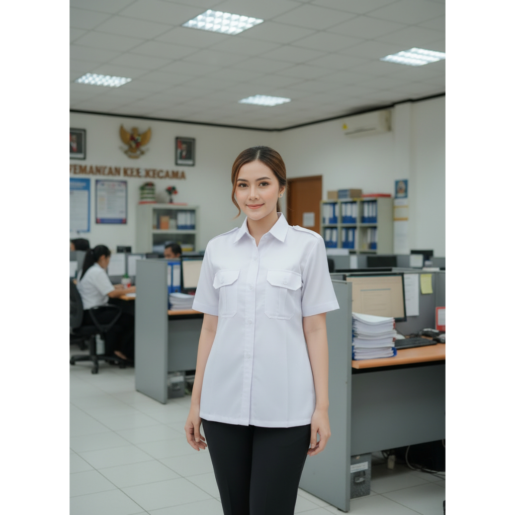 Baju Dinas Putih Pns Pria Wanita Baju Pdh Pria Wanita Putih Seragam Putih Pns Wanita Baju Atasan Pns