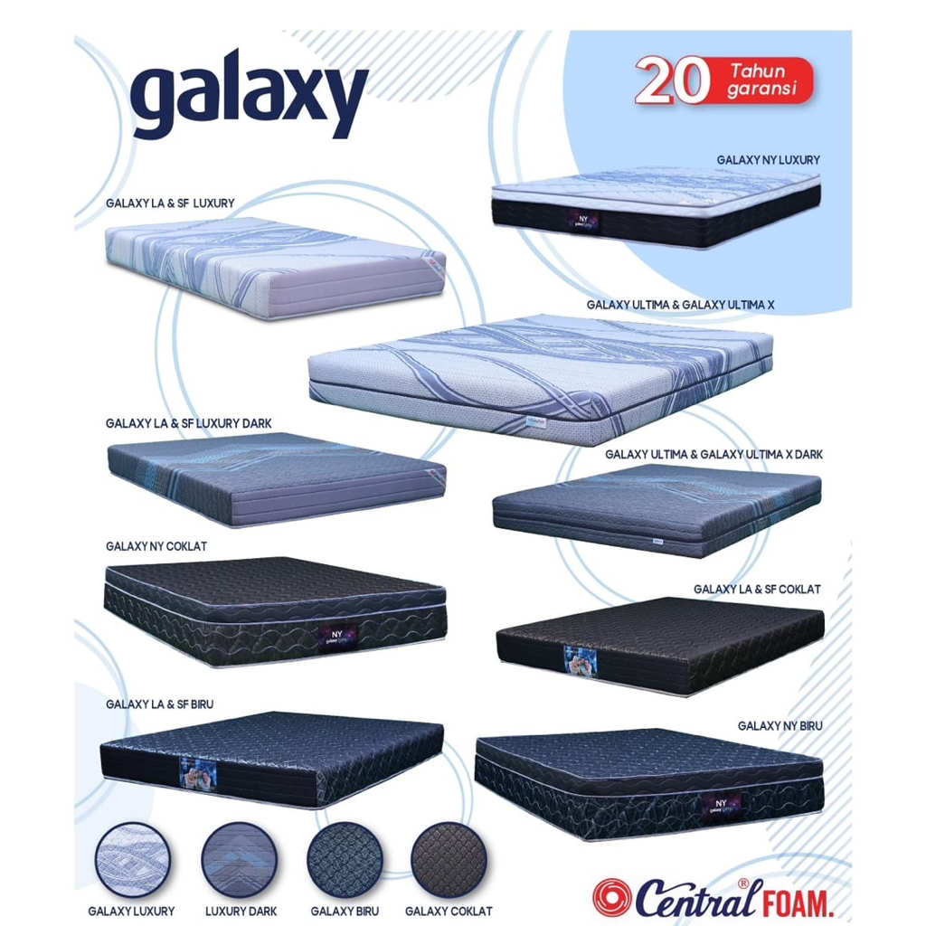 Kasur Busa Central Galaxy GARANSI BUSA 20 THN 90x200 120x200 160x200 180x200 KASUR BUSA CENTRAL FOAM