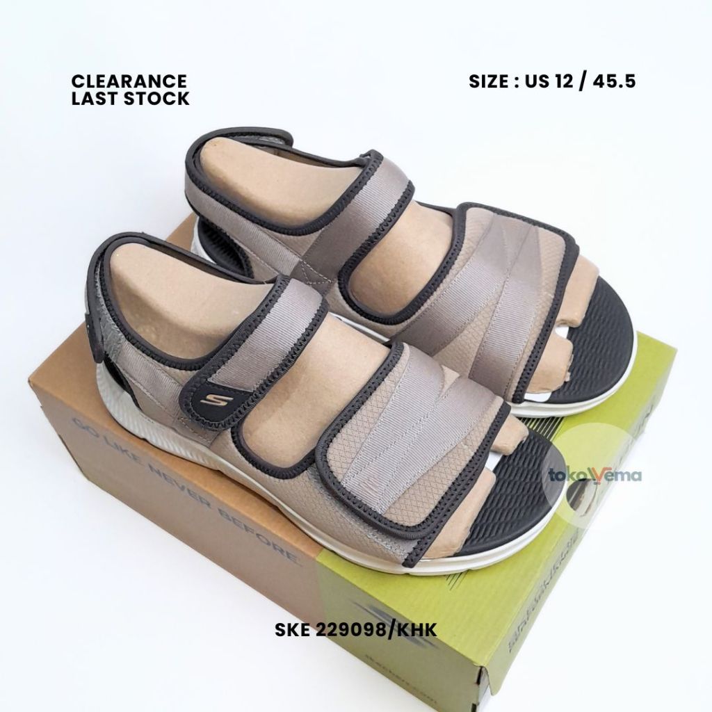 Sendal Pria Original SKECHERS GO CONSISTENT Men's Sandal KHAKI 229098/KHK