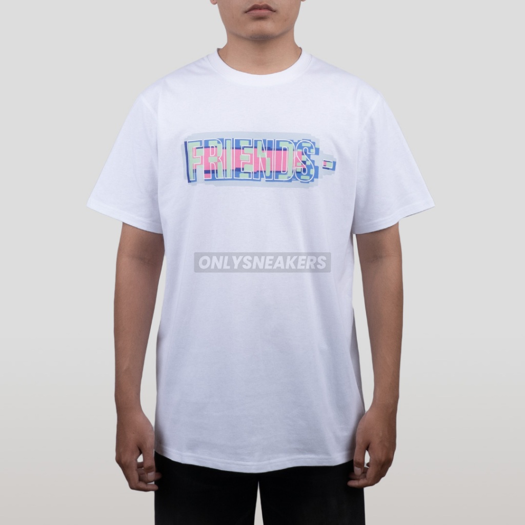VLONE X FRIENDS PIXEL LOGO WHITE TEE