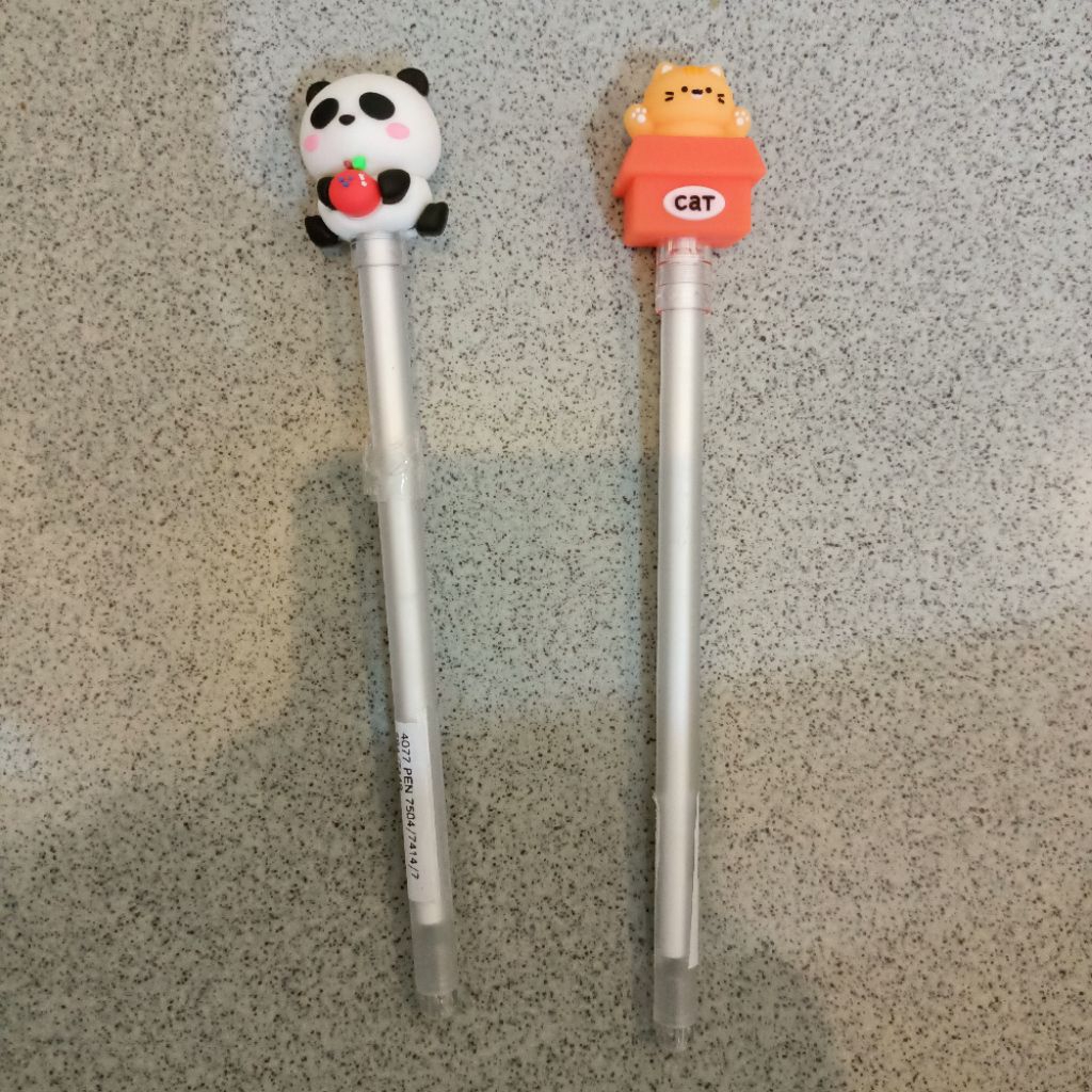 Kuki pen silicone pen bolpen silikon karakter lucu panda kucing cat