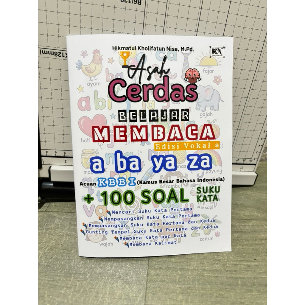 Buku Asah Cerdas BELAJAR MEMBACA Edisi Vocal A abayaza + 100 Soal Suku Kata dengan Acuan KBBI Kamus 