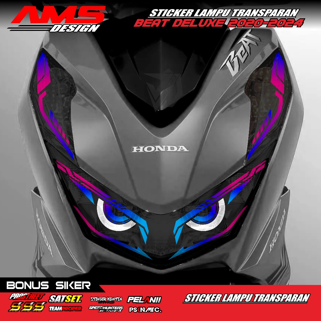 Sticker Variasi Lampu Alis Motor BEAT DELUXE-STREET 2020-2023