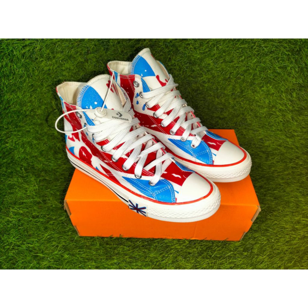 SEPATU CONVERSE 70'S HIGH UNION JACK ENGLAND FLAG SEPATU KEREN SEPATU PRIA