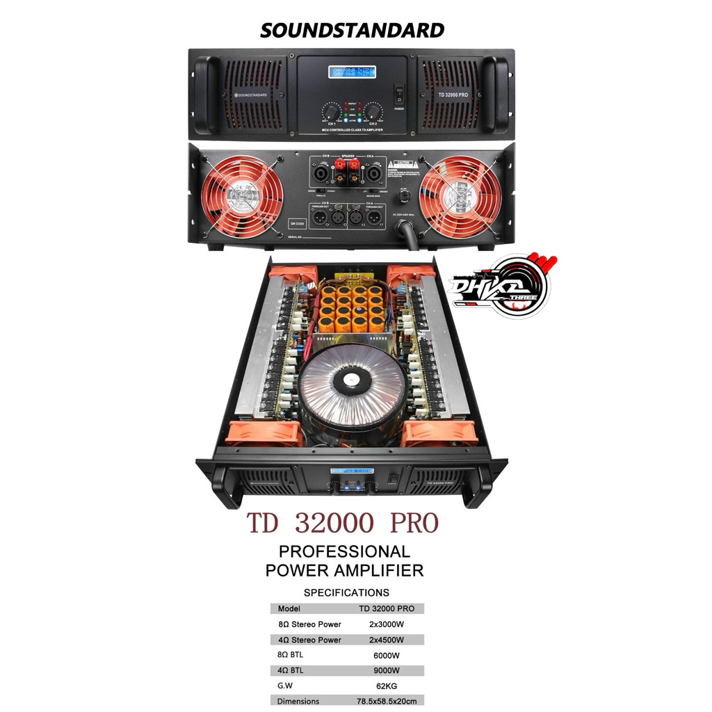 POWER SOUNDSTANRD TD 32000 PRO CLASS TD NEW LED DISPLAY / Power Soundstard TD 32000 Pro class TD new