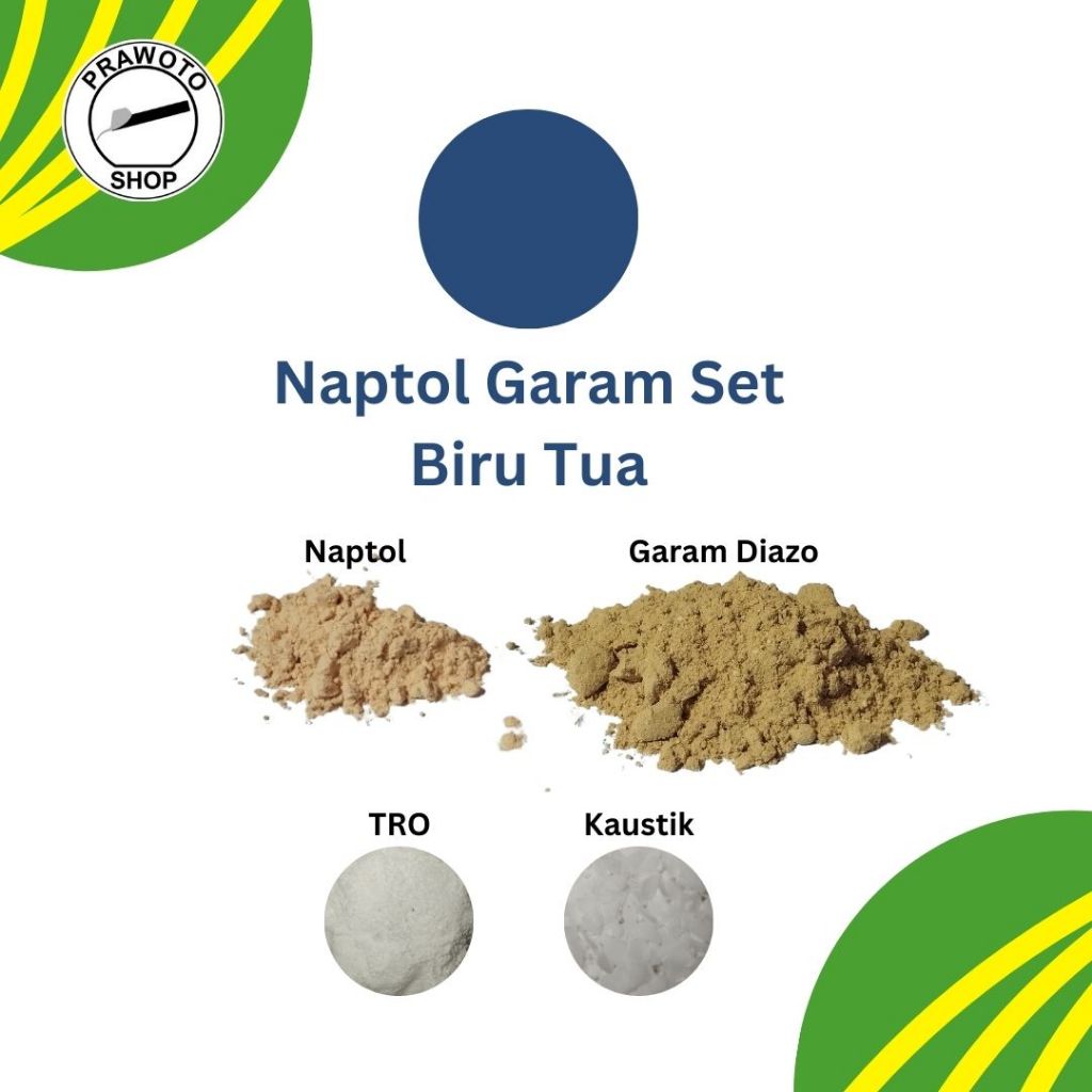 Naptol Garam Set Warna Biru Tua Batik