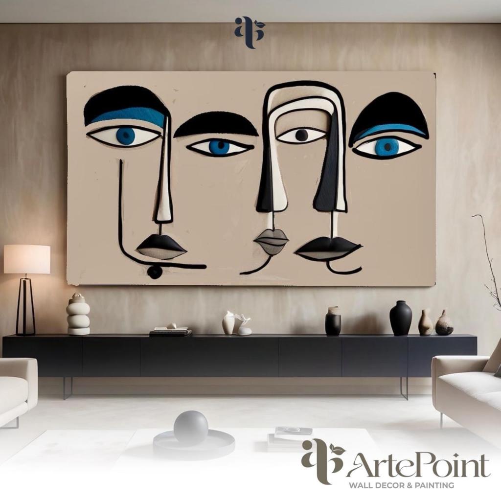 Lukisan Dinding Modern Aesthetic Kanvas