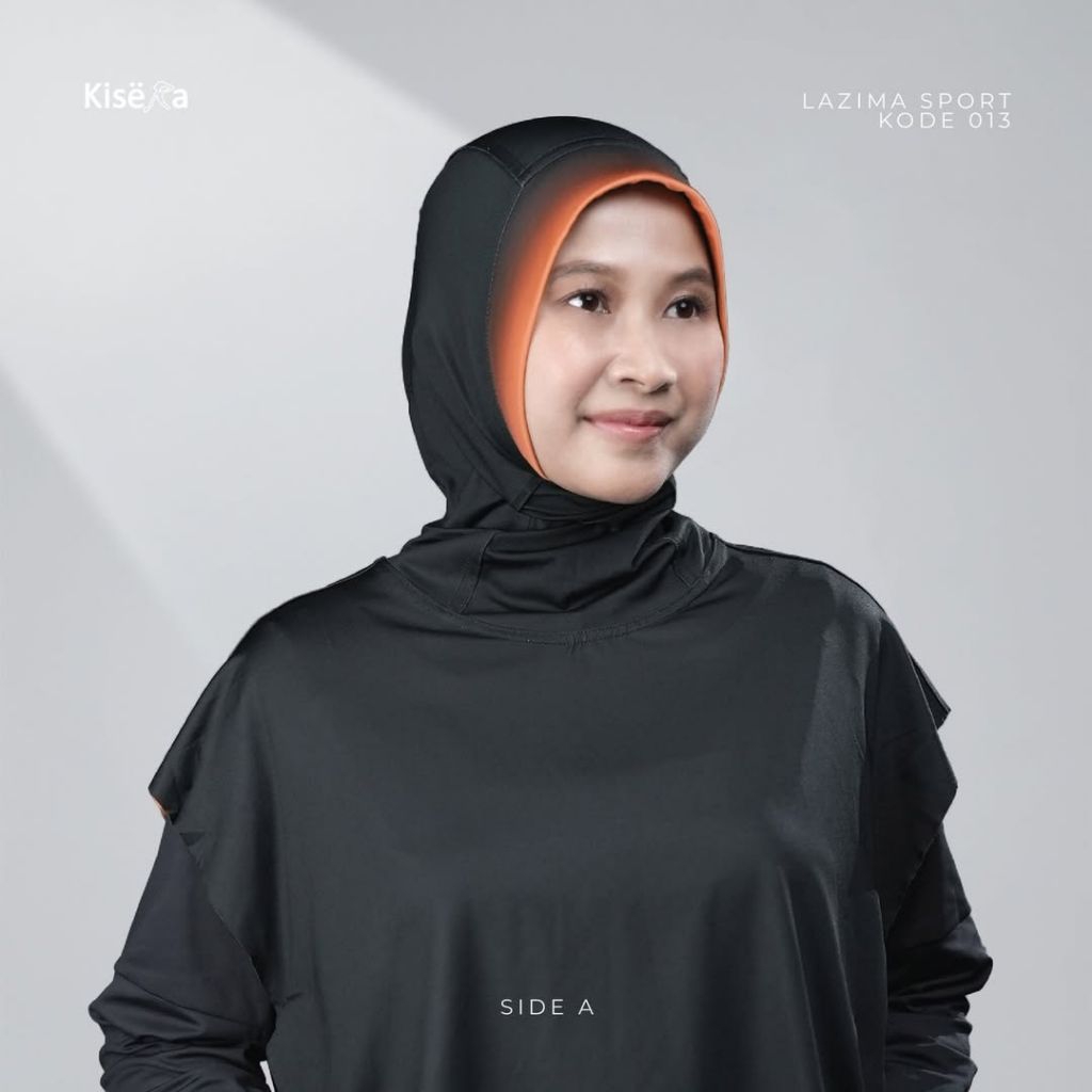 Kisera Kerudung Sport Rompi Bergo Hijab 2 Warna, Jilbab Praktis Cantik "Lazima Sport Rompi 00-013 M"