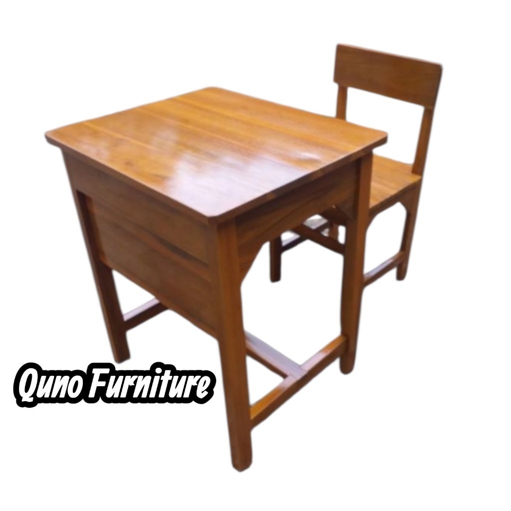 Meja Kursi Sekolah Kayu | Bangku Sekolah Jati