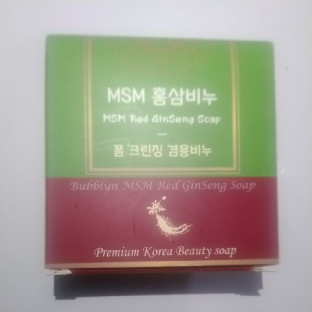 Sabun Ginseng Korea MSM Red Ginseng Soap Bubblyn